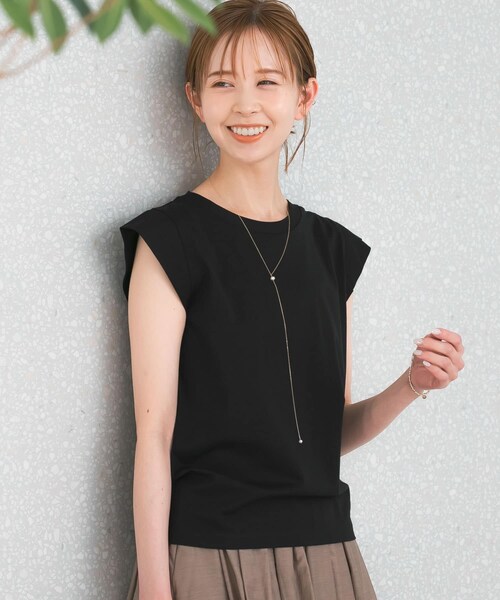 URBAN RESEARCH ROSSO（アーバンリサーチロッソ）の「フレンチTシャツ（Tシャツ/カットソー・レディース・BROWN/OFFWHITE/CHARCOAL/BLACK/TURQUOISE/PINK・FREE）」の20枚目の写真