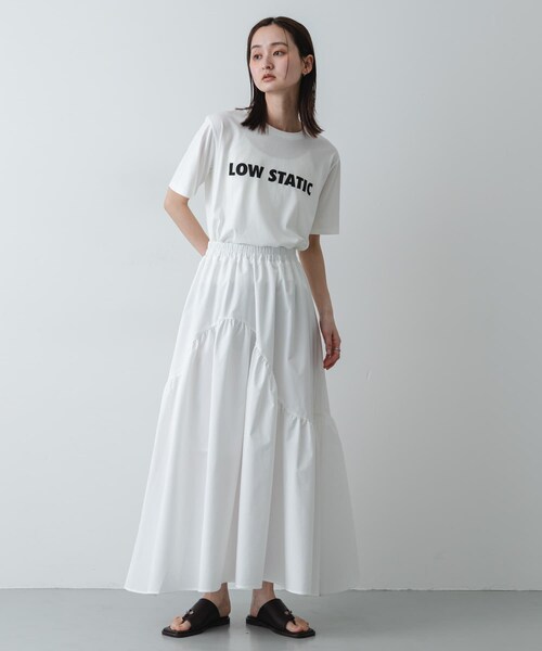 SENSE OF PLACE by URBAN RESEARCH(センスオブプレイスバイアーバンリサーチ)の「アシメキリカエギャザースカート(スカート・レディース・OFF WHITE/BLACK/BEIGE・One)」の8枚目の写真