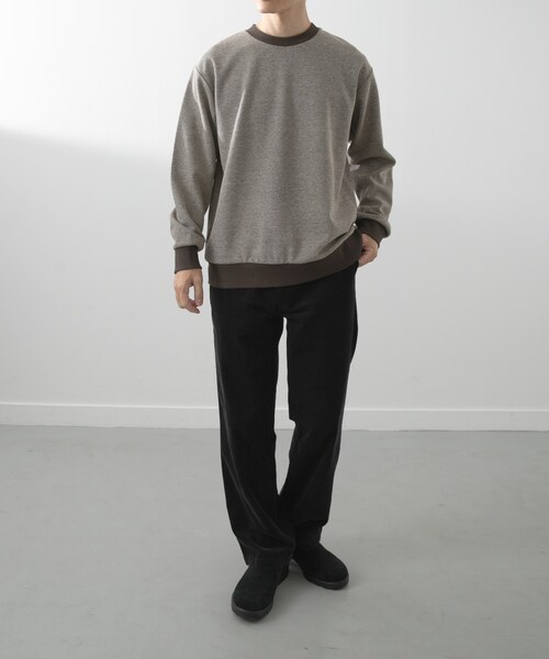 ITEMS URBANRESEARCH（アイテムズ アーバンリサーチ）の「バーズアイ ジャカード スウェット（スウェット・メンズ・BEG/D.BRN/NVY・M/L）」の10枚目の写真