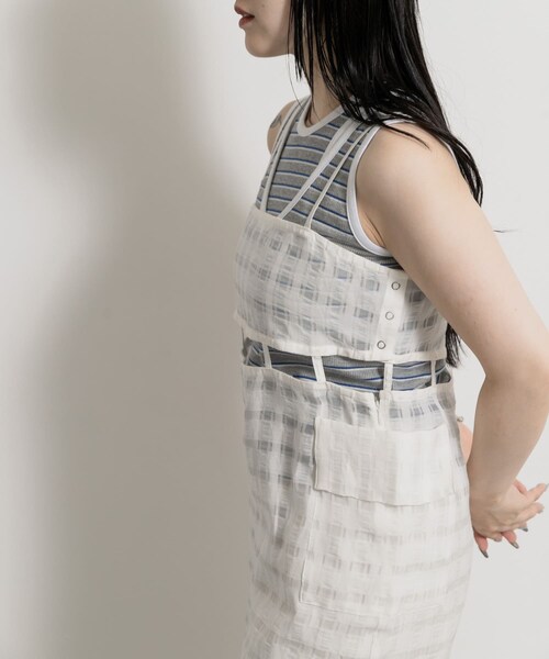 THE GOODLAND MARKET（ザグッドランドマーケット）の「&her　Layered Lace Onepiece（ワンピース・レディース・WHITE/BLACK・FREE）」の4枚目の写真