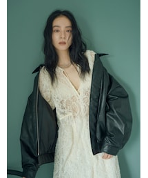 Ungrid | ポケットデザインフェイクレザーブルゾン(ブルゾン)