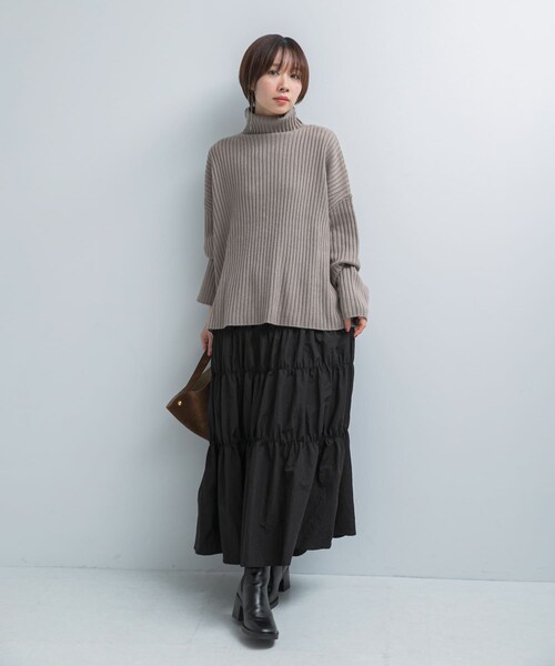 URBAN RESEARCH ROSSO（アーバンリサーチロッソ）の「ブライトシャーリングスカート（スカート・レディース・GRAY/BLACK・Free）」の7枚目の写真