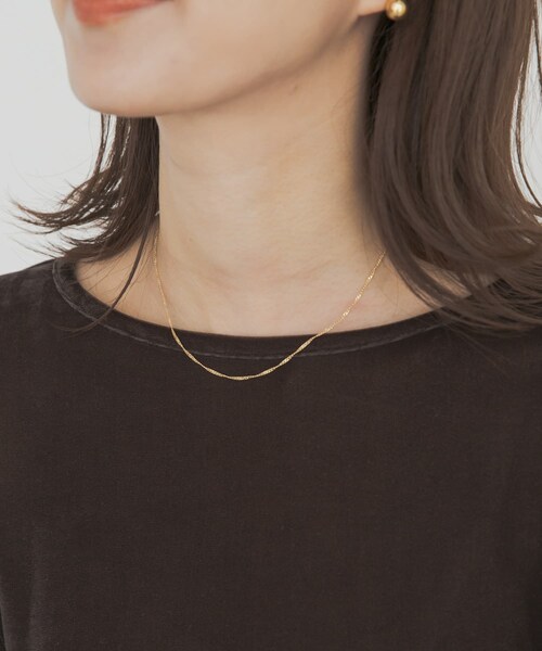 URBAN RESEARCH DOORS（アーバンリサーチドアーズ）の「ツイストチェーンショートネックレス（ネックレス・レディース・GOLD/SILVER・one）」の2枚目の写真
