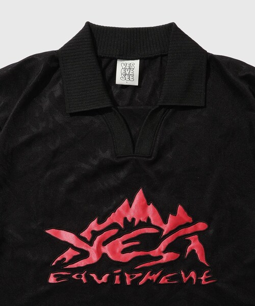 ADAM ET ROPE'（アダムエロペ）の「【YESEYESEE/イエスアイシー】Y.E.S Jacquard Football tee（ポロシャツ・メンズ・ブラック/ブルー・L/M）」の6枚目の写真