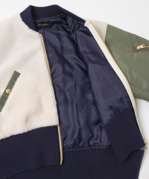 URBAN RESEARCH（アーバンリサーチ）の「STUMBLY　Boa / Quilted MA-1 Combination（MA-1・レディース・khaki・38）」の5枚目の写真
