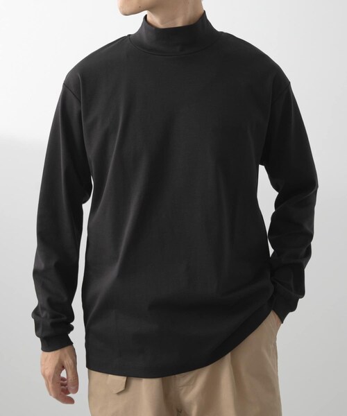 ITEMS URBANRESEARCH（アイテムズ アーバンリサーチ）の「Fine Cotton ハイネック カットソー（Tシャツ/カットソー・メンズ・WHT/BLK・M/L）」の16枚目の写真