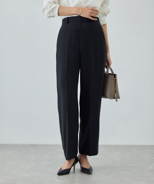 ROPE'(ロペ)の「トリアセダブルクロス ストレートワイドパンツ/イージーケア・セットアップ対応・26SS(その他パンツ・レディース・ベージュ/ネイビー・36/38/40)」の20枚目の写真