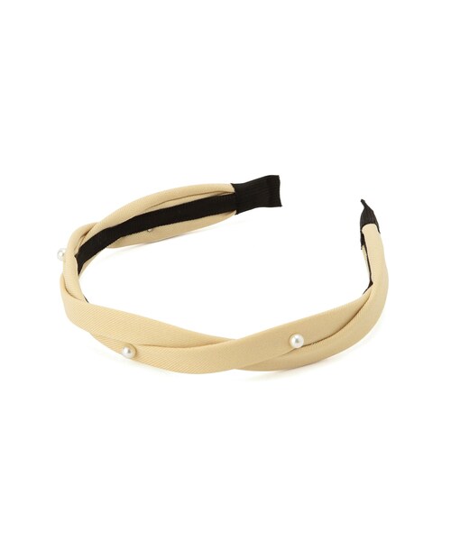 ROPE' PICNIC(ロペピクニック)の「パールポイントツイストカチューシャ(カチューシャ・レディース・ブラック/キナリ・F)」の5枚目の写真