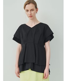 ELENDEEK | BACK PLEATS FRILL BL(シャツ/ブラウス)