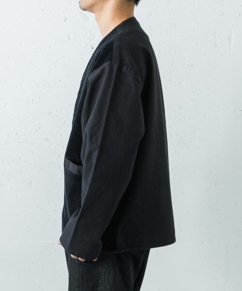 URBAN RESEARCH（アーバンリサーチ）の「PORTER CLASSIC　MLSKN HYBRID CARDIGN（カーディガン/ボレロ・メンズ・BLACK・2/3）」の6枚目の写真