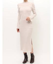 MERCURYDUO | シアーカットラメニットワンピース(ワンピース)