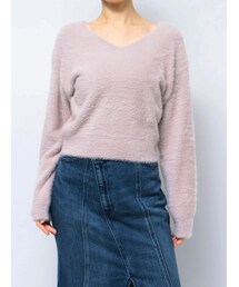 MERCURYDUO | ミニシャギーネックレス付ニット(ニット/セーター)