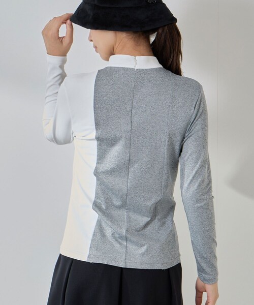 ROPE'（ロペ）の「ベアスムース 配色ラインプルオーバー（Tシャツ/カットソー・レディース・グレー/オリーブ・L/M/S）」の21枚目の写真