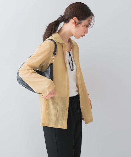 URBAN RESEARCH ROSSO（アーバンリサーチロッソ）の「F by ROSSO　楊柳シアーシャツ（シャツ/ブラウス・レディース・YELLOW/P/BEIGE/GRAY・FREE）」の20枚目の写真