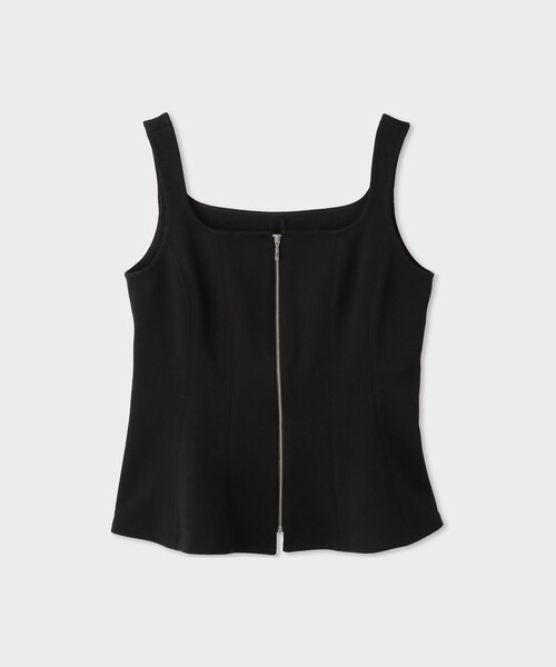 ROPE'（ロペ）の「【一部店舗限定】【REALM（レルム）】FRONT ZIP BLOUSE｜ペプラムビスチェ　26SS（シャツ/ブラウス・レディース・ブラック/ホワイト系・38）」の8枚目の写真