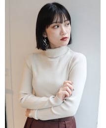 MURUA | ルーズネックミニマルタートル(ニット/セーター)