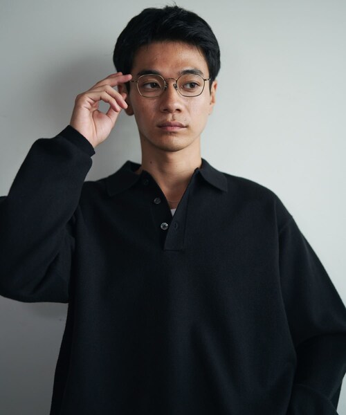URBAN RESEARCH DOORS（アーバンリサーチドアーズ）の「『XLサイズ/WEB限定/仁村紗和さん着用』『UR TECH 200日ニット』 ポロシャツ（ポロシャツ・メンズ・L/GRY/BROWN/BLACK/BLUE GREEN・M/L/XL）」の11枚目の写真