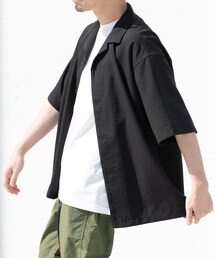 URBAN RESEARCH ROSSO | 『WEB限定』『セットアップ対応/XLサイズあり』リネンライクオープンカラー半袖オーバーシャツ(シャツ/ブラウス)