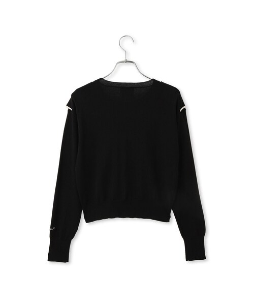 VIS（ビス）の「【MARY QUANT×VIS】スカーフ風ボウタイニット（ニット/セーター・レディース・ブラック/オフホワイト/レッド・F）」の18枚目の写真