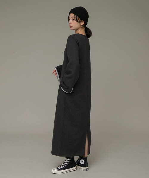 URBAN RESEARCH Sonny Label（アーバンリサーチサニーレーベル）の「リラクシースウェットドレスワンピース（ワンピース・レディース・チャコール/グレー/ブラウン・FREE）」の11枚目の写真