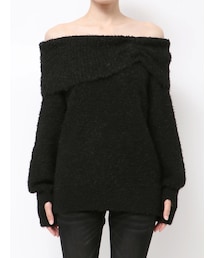 EMODA | TUCK OFF SHOULDER KNIT(ニット/セーター)