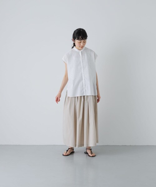 かぐれ（カグレ）の「コットンタックスカート（スカート・レディース・SANDBEIGE/ROYAL BLUE・Free）」の8枚目の写真