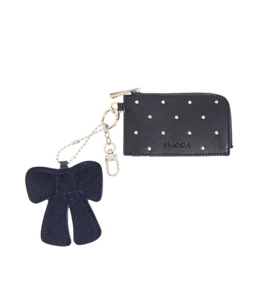EMODA（エモダ）の「スタッズカードケースミラー（カードケース・レディース・ブラック/ネイビー/ブラウン・F）」の3枚目の写真