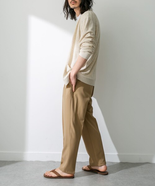 URBAN RESEARCH Sonny Label（アーバンリサーチサニーレーベル）の「『洗濯可』リネン混Vネックニットカーディガン（カーディガン/ボレロ・メンズ・オレンジ/オフ/グリーン/ネイビー・M/L）」の9枚目の写真