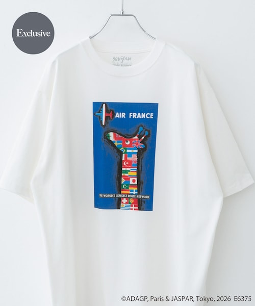URBAN RESEARCH DOORS(アーバンリサーチドアーズ)の「『別注』Savignac×DOORS プリントTシャツ(Tシャツ/カットソー・メンズ・WHITE1/WHITE2/IVORY/WHITE3/TOP GRAY1/CHARCOAL2/CHARCOAL1/TOP GRAY2/MOCHA/OATMEAL/BLUE/LIGHT BLUE/NAVY/LAVENDER/VERMILLION・M/L/XL)」の2枚目の写真