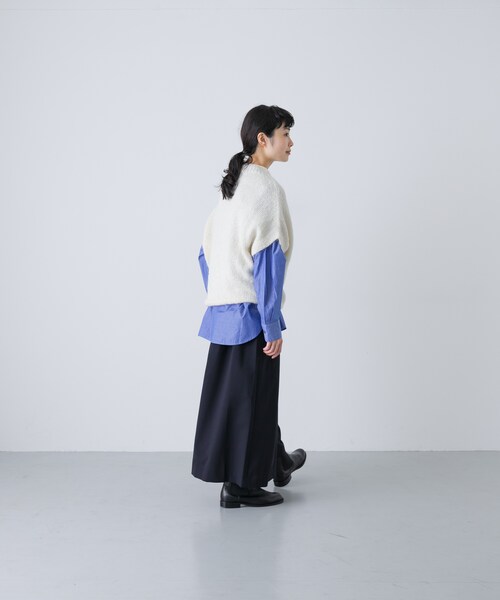 かぐれ（カグレ）の「アルパカルーズベスト（ニット/セーター・レディース・IVORY/GRAY/DARK GRAY・Free）」の12枚目の写真