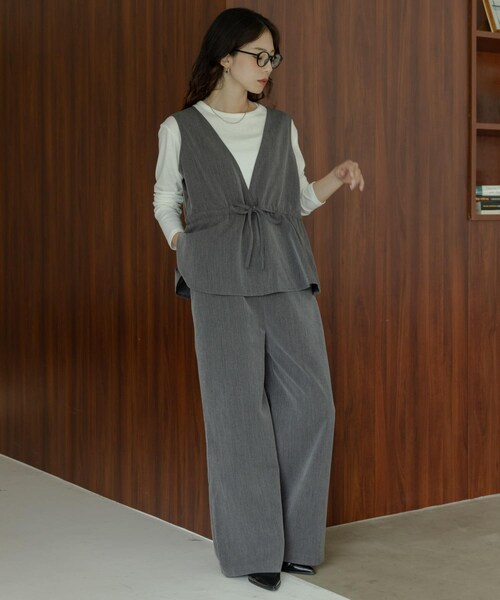 URBAN RESEARCH Sonny Label（アーバンリサーチサニーレーベル）の「ペプラムオールインワン（つなぎ/オールインワン・レディース・ブラック/グレー・36/38）」の18枚目の写真