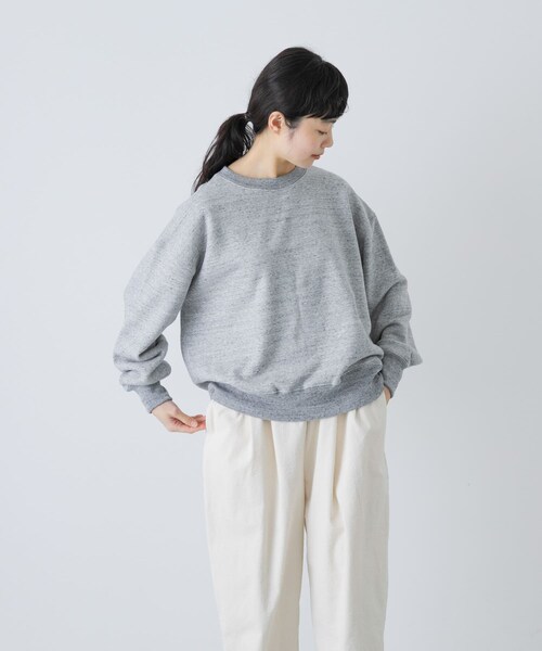 かぐれ（カグレ）の「コットンスウェットプルオーバー（スウェット・レディース・OATMEAL/GRAY・Free）」の4枚目の写真