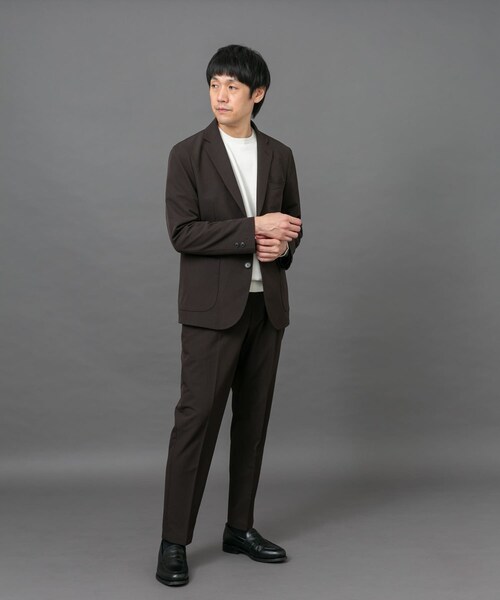 URBAN RESEARCH DOORS（アーバンリサーチドアーズ）の「LIFE STYLE TAILOR　4WAYストレッチメランジパンツ（スラックス・メンズ・NAVY/BROWN/SAGE KHAKI・S/M/L/XL）」の10枚目の写真