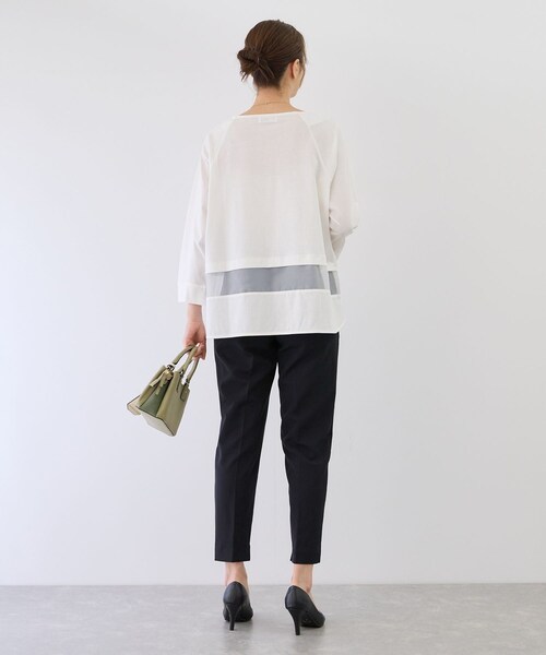 Jayro(ジャイロ)の「Wシルケットシアーラインプルオーバー(Tシャツ/カットソー・レディース・ブラック/ホワイト系・F)」の17枚目の写真