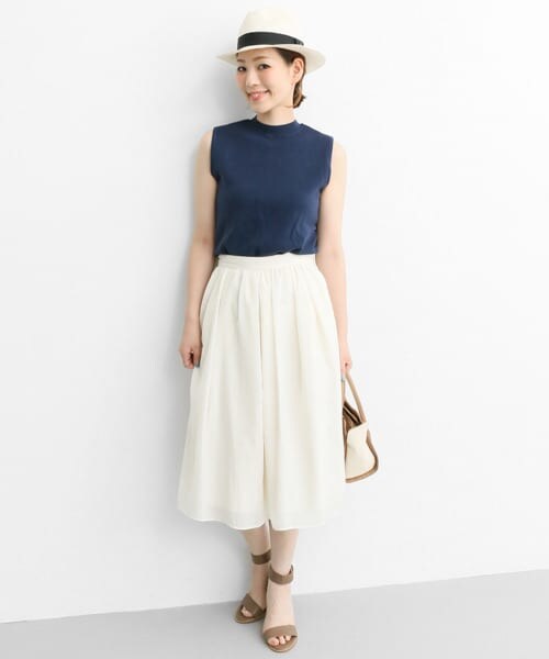 URBAN RESEARCH ROSSO（アーバンリサーチロッソ）の「タックギャザーキュロット（その他パンツ・レディース・WHITE/P/BEIGE/NAVY・36/38）」の7枚目の写真