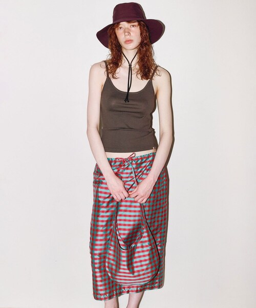 ADAM ET ROPE'(アダムエロペ)の「【La Maison de Lyllis for ADAM ET ROPE'】別注UV HAMPTON(ハット・レディース・チャコール/グリーン系/ワイン系・F)」の5枚目の写真