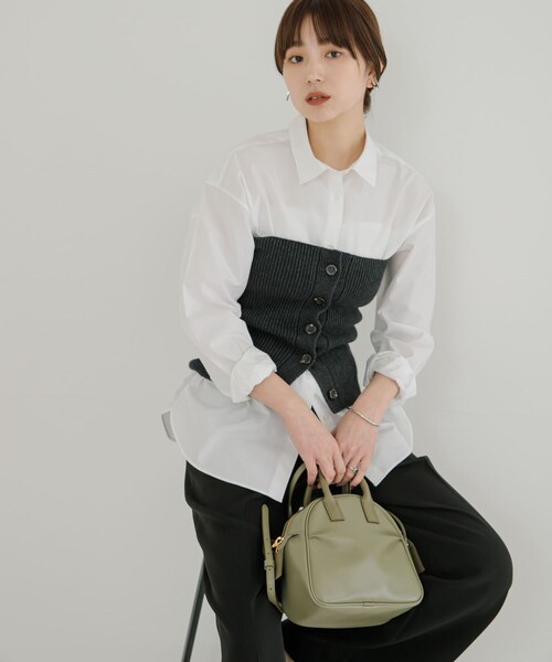 URBAN RESEARCH(アーバンリサーチ)の「PIENI BOSTON with strap(ショルダーバッグ・レディース・BK/BK/OL/GR・-)」の13枚目の写真