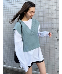 EMODA | ワイドショートニットベスト(ベスト)