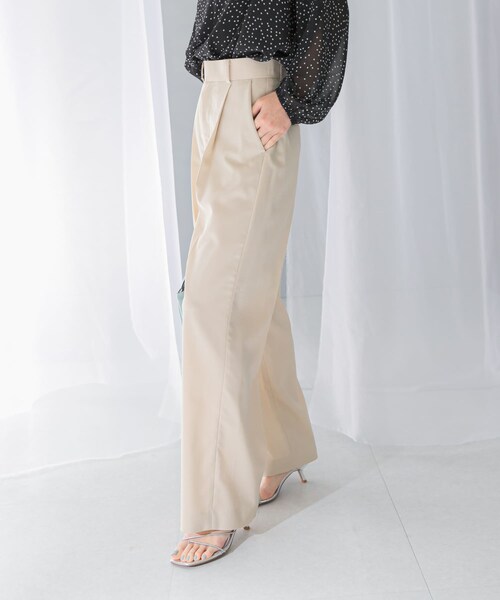 URBAN RESEARCH ROSSO（アーバンリサーチロッソ）の「ハイウエストワイドスラックス（その他パンツ・レディース・L/BEIGE/LEMON/NAVY・34/36/38/40）」の6枚目の写真