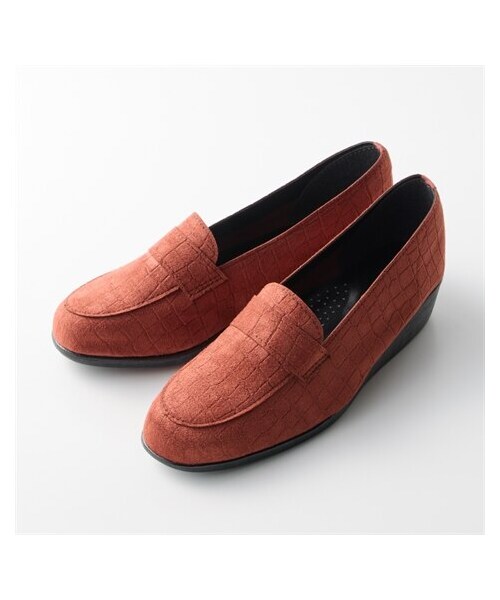 nissen（ニッセン）の「ふんわり４Eクロコ調ローファー（ローファー・メンズ・レンガ/オーク/ブラック・22.5cm/23.0cm/23.5cm/24.0cm/24.5cm）」の9枚目の写真