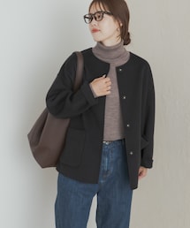 URBAN RESEARCH DOORS | ウールリバーノーカーラミドルコート(その他アウター)