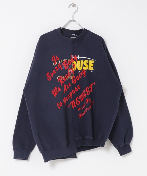 THE GOODLAND MARKET（ザグッドランドマーケット）の「77circa　make original frocky print reversible top（スウェット・レディース・gray1/gray2/gray3/gray4/gray5/gray6/navy1/navy2/navy3/navy4/navy5/navy6・one）」の12枚目の写真