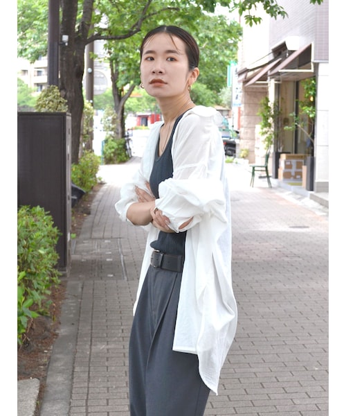 Ungrid（アングリッド）の「オーガビッツシアールーズシャツ（シャツ/ブラウス・レディース・ピンク/イエロー/オフホワイト・F）」の3枚目の写真