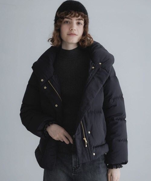 URBAN RESEARCH Sonny Label（アーバンリサーチサニーレーベル）の「撥水ショールカラーミディダウンコート（その他アウター・レディース・ブラック/グレージュ/ネイビー・Free）」の7枚目の写真