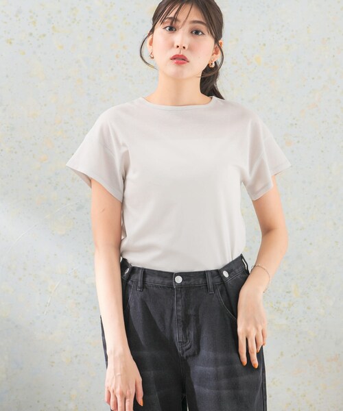 URBAN RESEARCH ROSSO（アーバンリサーチロッソ）の「シアーフライスTシャツ（Tシャツ/カットソー・レディース・L.GREIGE/D.NAVY・FREE）」の20枚目の写真