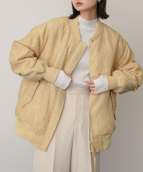 SENSE OF PLACE by URBAN RESEARCH(センスオブプレイスバイアーバンリサーチ)の「オーバーサイズMA-1(MA-1・レディース・BLACK/IVORY/BEIGE・one)」の3枚目の写真