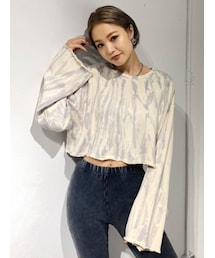 EMODA | クラッシュタイダイショートプルオーバー(Tシャツ/カットソー)