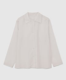 マナードボイルシアー開襟シャツ/セットアップ対応