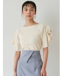 LAGUNAMOON | ラッフルスリーブニットプルオーバー(ニット/セーター)