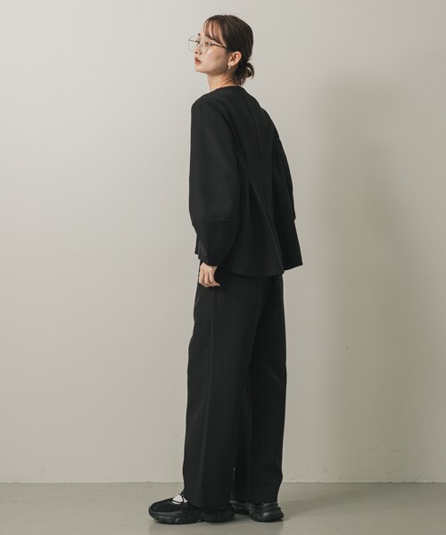 SENSE OF PLACE by URBAN RESEARCH（センスオブプレイスバイアーバンリサーチ）の「ウエストタックジャケットセットアップ（セットアップ・レディース・BLACK/GRAY/BEIGE・S/M）」の7枚目の写真